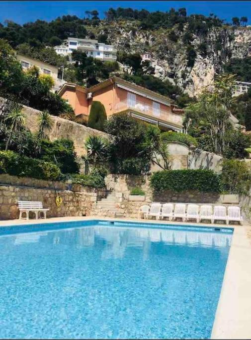 Villefranche Sur Mer:Appartement-Villa, Vue Mer, Jardin, Parking. 외부 사진