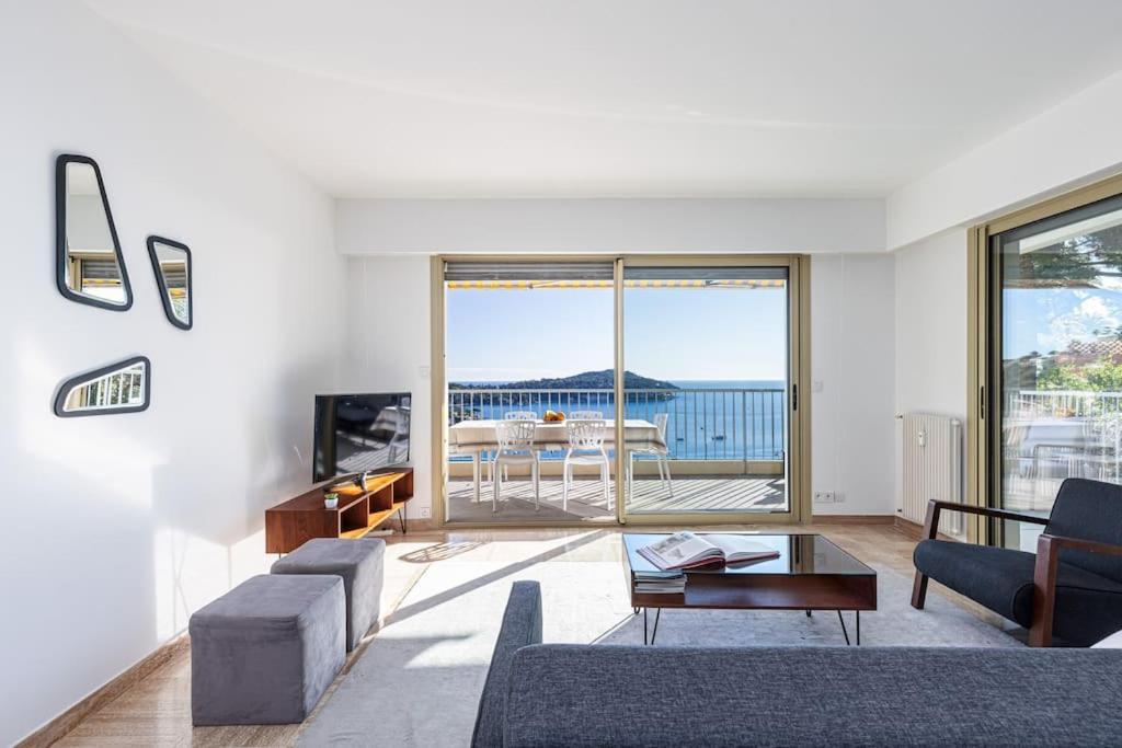 Villefranche Sur Mer:Appartement-Villa, Vue Mer, Jardin, Parking. 외부 사진